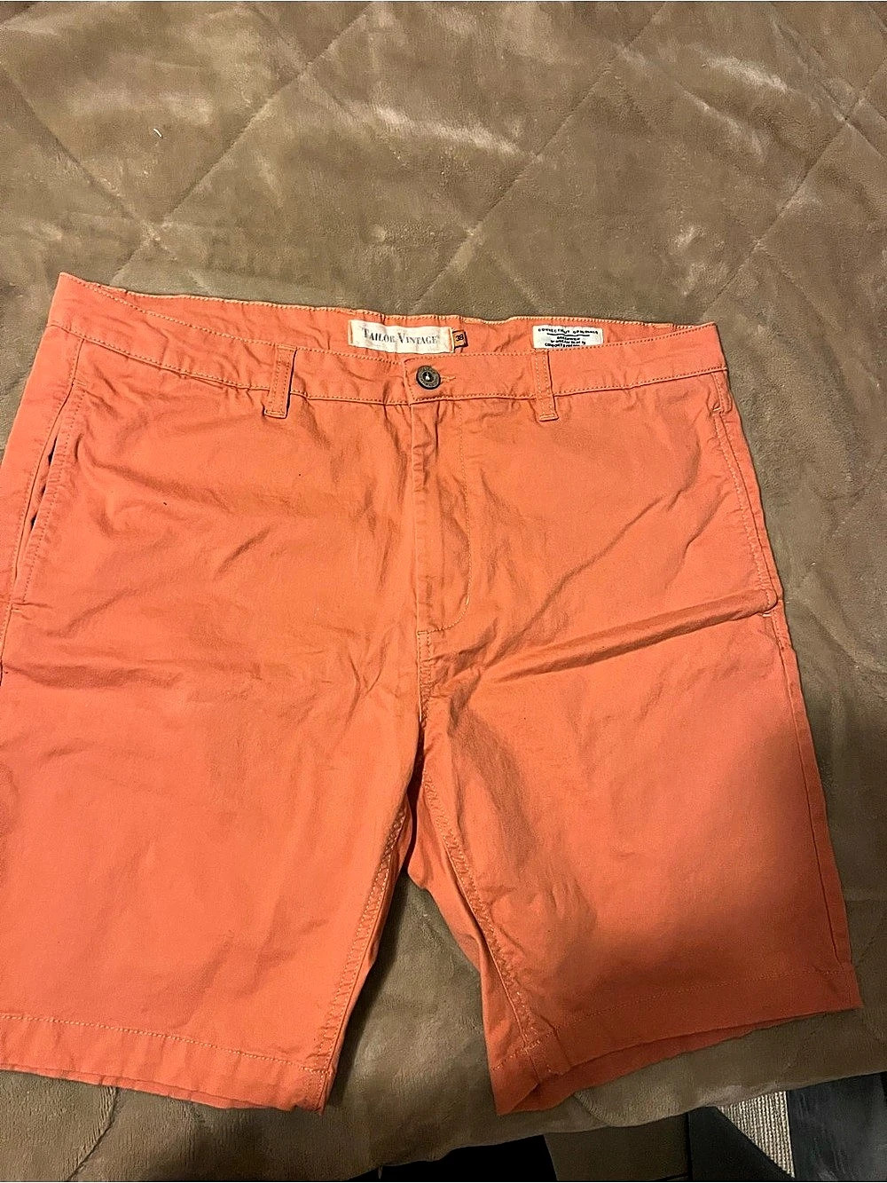 Levi's Men's Orange Flat Front Shorts